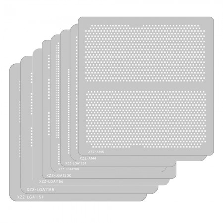 XZZ 0.12mm Computer Motherboard CPU Socket BGA Reballing Stencil for Intel LGA Series / AMD AM Series