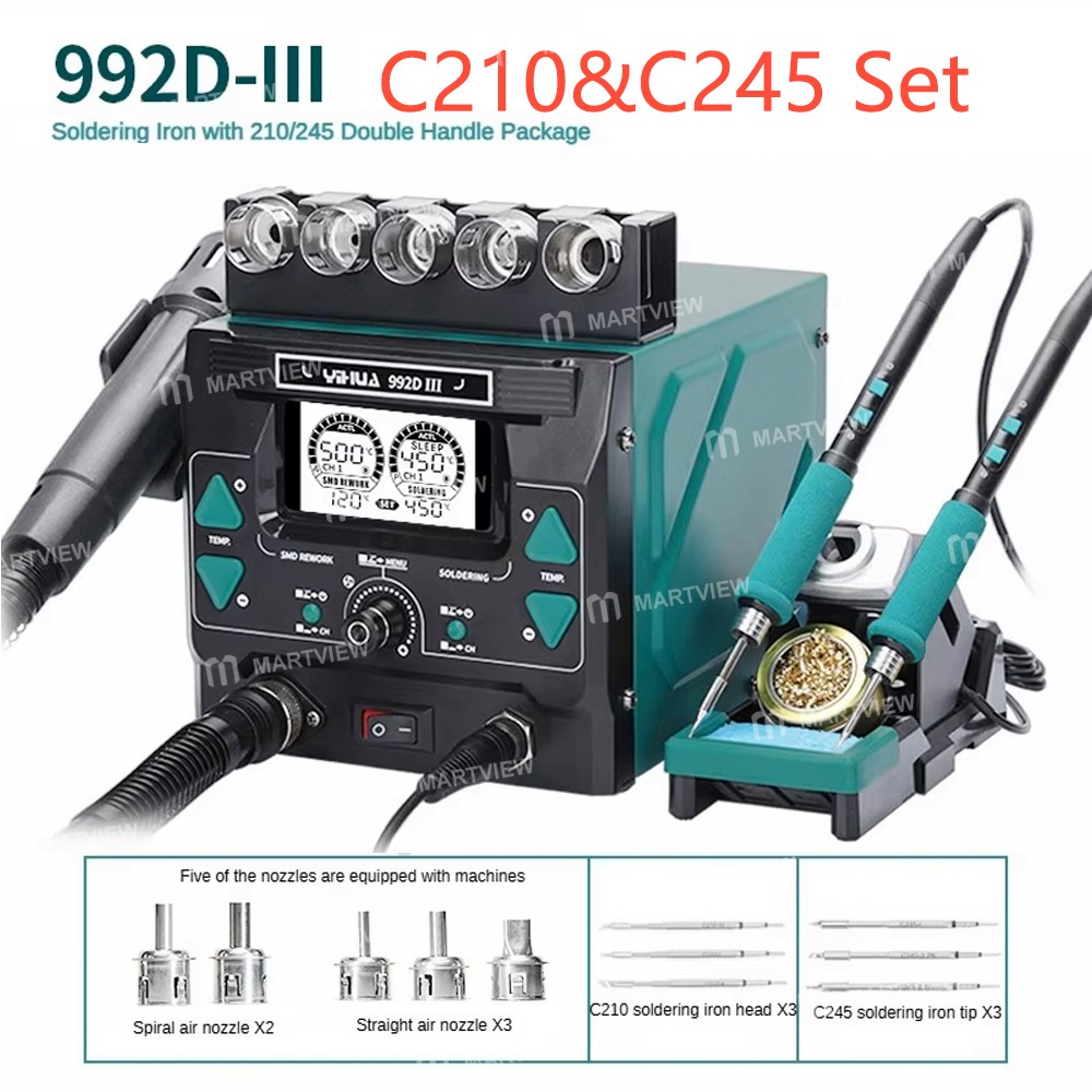 yihua 992d-iii-2-in-1-c210-c245-digital-display-hot-air-gun-soldering-iron-rework-station-4