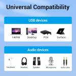 Vention CDRB USB2.0 to 3.5mm External Sound Card Audio Adapter for Phone/Computer/Laptop/PS4