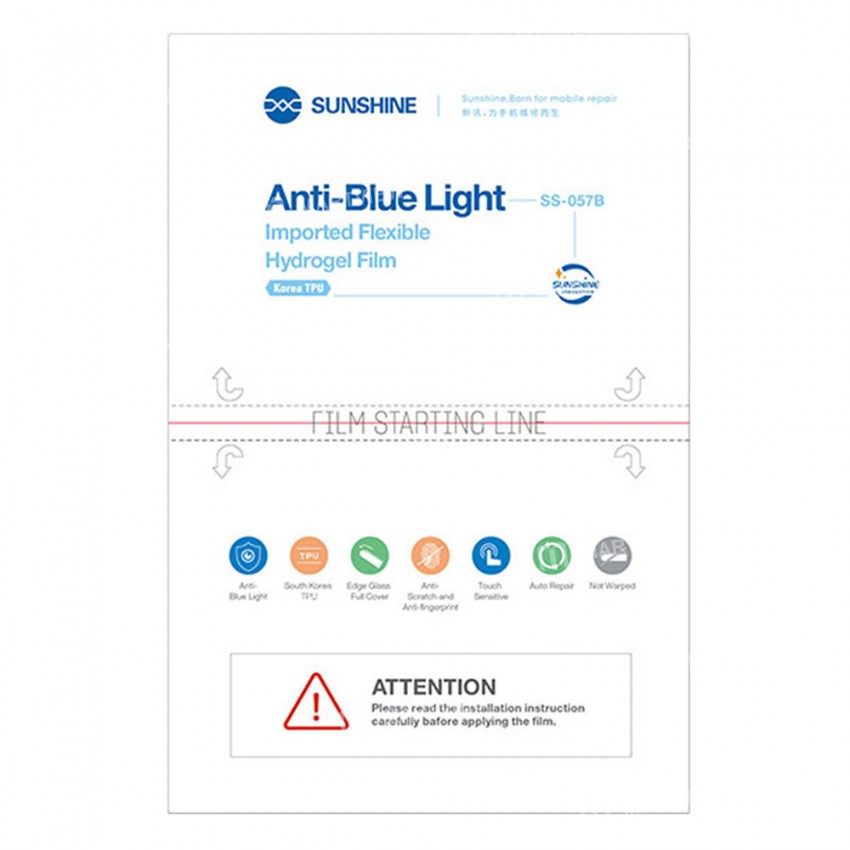 Sunshine SS-057B Anti-blue Light Imported Hydrogel Screen Protector for SS-890C Cutting Machine - 50