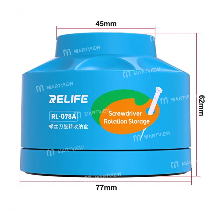 relife rl-078a-360-rotating-large-capacity-14-hole-screwdriver-storage-box-7