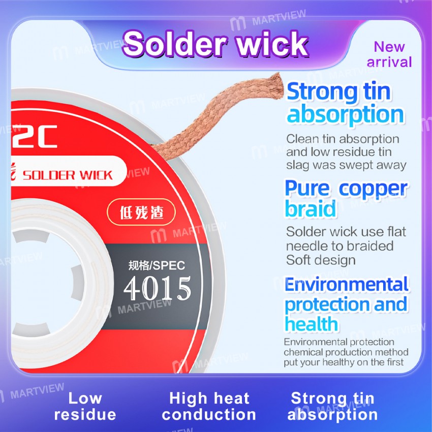 i2c 15m-low-residue-solder-wick-for-mobile-phone-pcb-board-repair-3