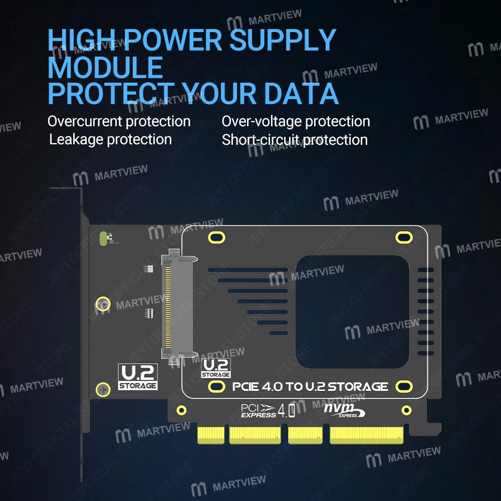 jeyi u2pro-pcie40-x4-to-u2-ssd-single-protocol-hard-drive-expansion-card-5