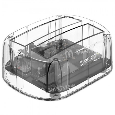 Orico 2 Bay SATA to USB 3.1 Transparent External HDD Docking Station for 2.5 / 3.5 inches HDD SSD