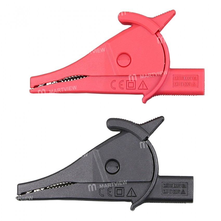 UNI-T UT-C02A Alligator Clip Banana Interface Straight Plug Applies to Most Multimeters - 2Pcs