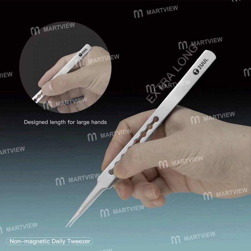2uul tw21-tw22-non-magnetic-stainless-stencil-tweezers-with-holes-for-mobile-phone-repair-12