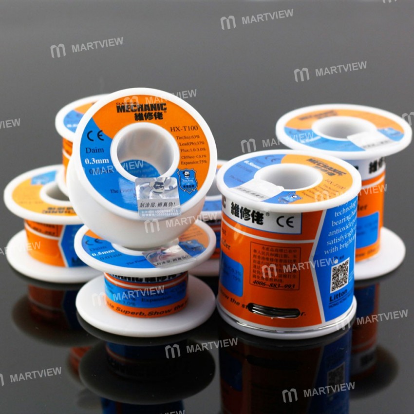 Mechanic HX-T100 100g 0.6mm 0.8mm 1.0mm 1.2mm Tin Solder Wire Lead Melt Rosin Core Phone Repair