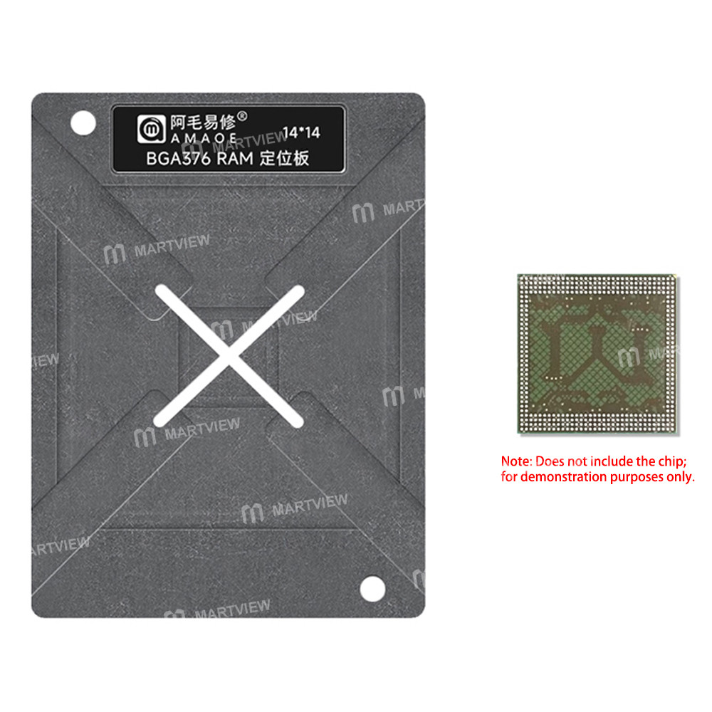 amaoe 018mm-bga376-ram-bga-reballing-stencil-tin-plating-platform-set-3