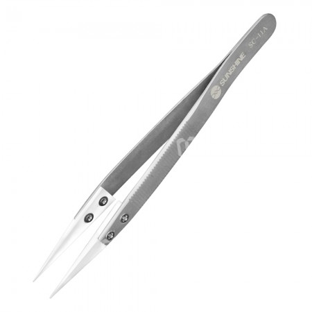 Sunshine SC-11A Non-Slip Anti-Static Ceramic Tweezers for Fly line IC Components Repair