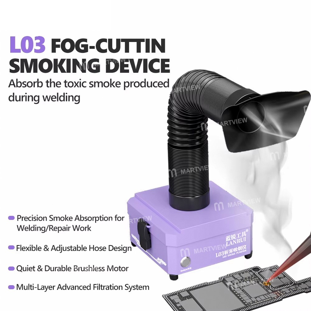 lanrui l03-powerful-desktop-smoke-purifier-for-pcb-soldering-repair-2