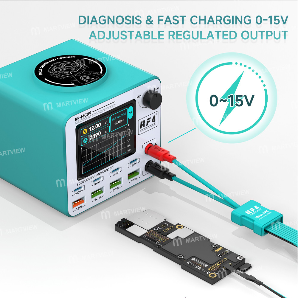 rf4 rf-mc09-desktop-multi-port-dc-power-supply-station-supports-qc5-pd30-wireless-charging-7