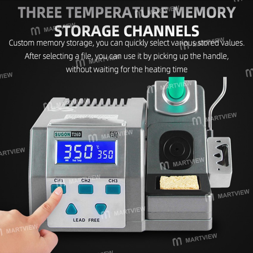 SUGON T26D 80W Soldering Station Lead-free Welding Rework Station with JCB Soldering Iron Tip