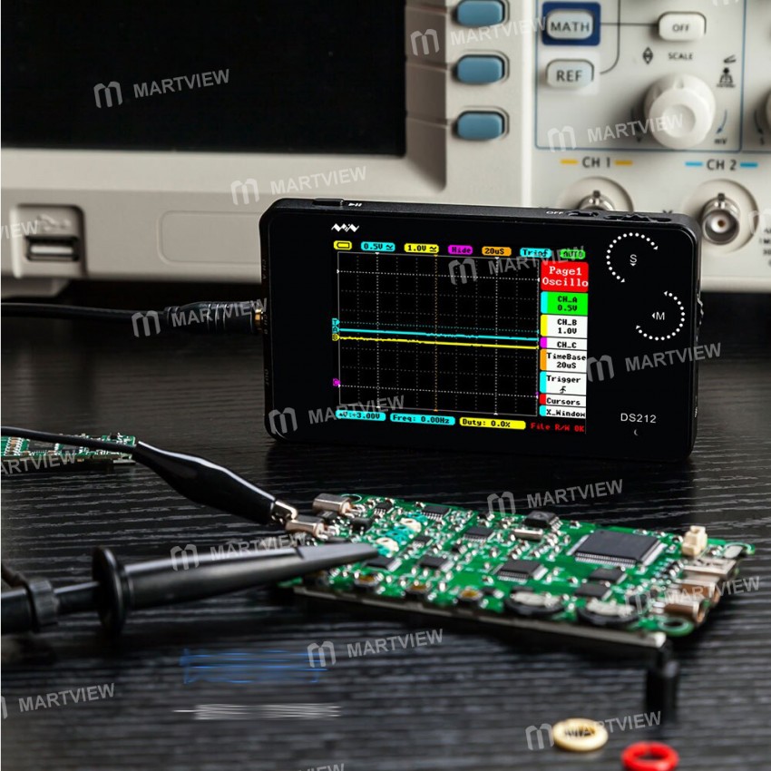 DS212 Portable Dual-channel Digital Touch Screen Oscilloscope with USB Interface