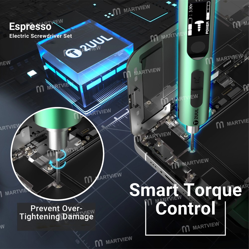 2uul sd11-espresso-electric-screwdriver-with-4pcs-s2-bits-for-mobile-phone-repair-5