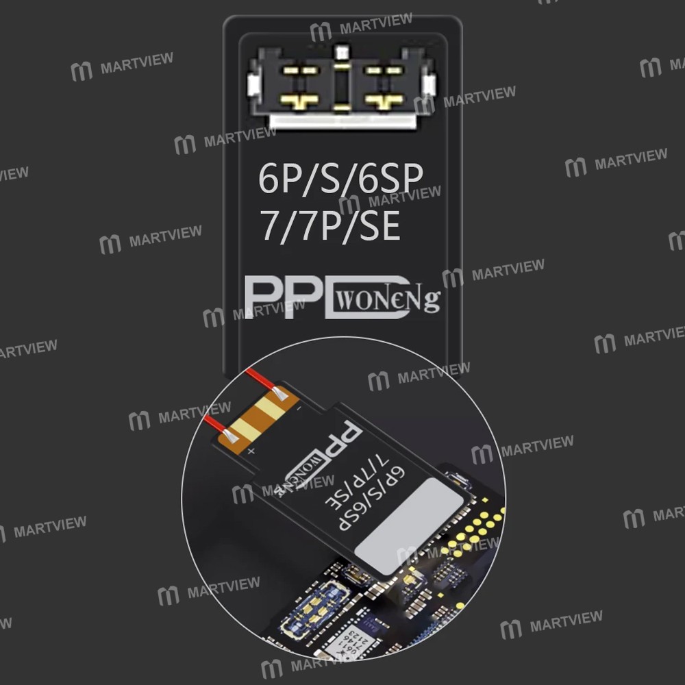 ppd mp16-series-motherboard-pcb-hard-buckle-battery-power-socket-for-iphone-6-to-16pro-max-7