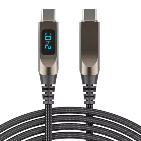 i2C PD240W Digital Display Type-C to Type-C Cable for Charging / Data Transmission