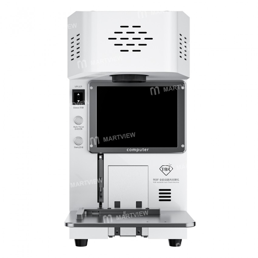 TBK-958F Mini Automatic High Precision 20W Laser Marking and Screen Removal Machine