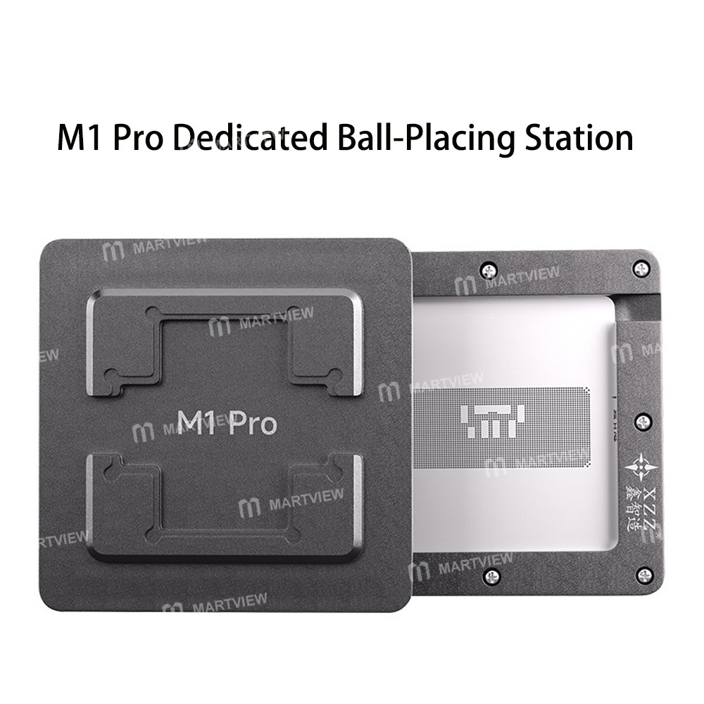 xzz m1-pro-m1-max-cpu-bga-reballing-stencil-plating-ball-platform-set-for-apple-macbook-10
