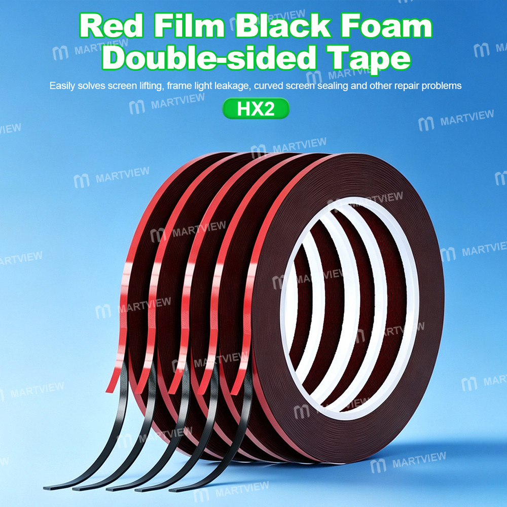 relife hx2-10m-red-film-black-foam-double-sided-tape-for-mobile-phone-screen-sealing-repair-2