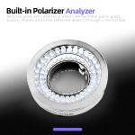 wylie wl-208v-high-lumen-adjustable-microscope-64-led-beads-polarized-ring-light-source-3