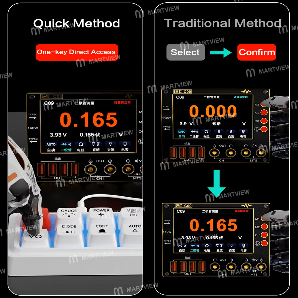 i2c k01-function-switch-keyboard-for-c09-c10-waveform-multimeters-function-switching-11
