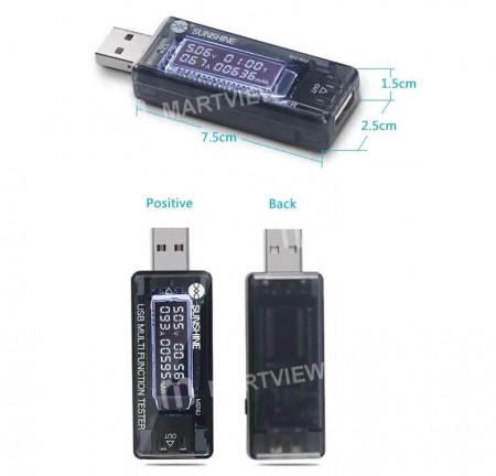 Sunshine SS-302A USB Tester USB Intelligent Digital Display Detector