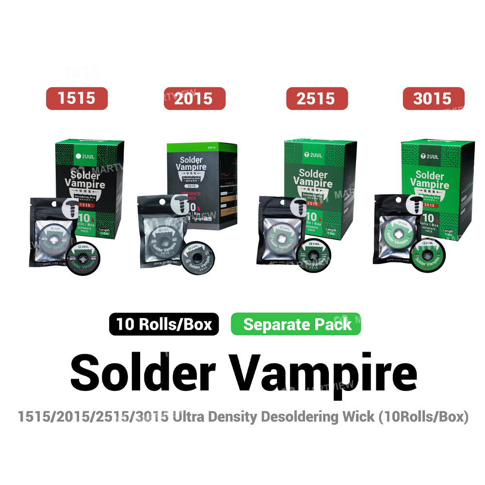 2uul dw-series-solder-vampire-2015-ultra-density-desoldering-wick-10rolls-box-separate-pack-2