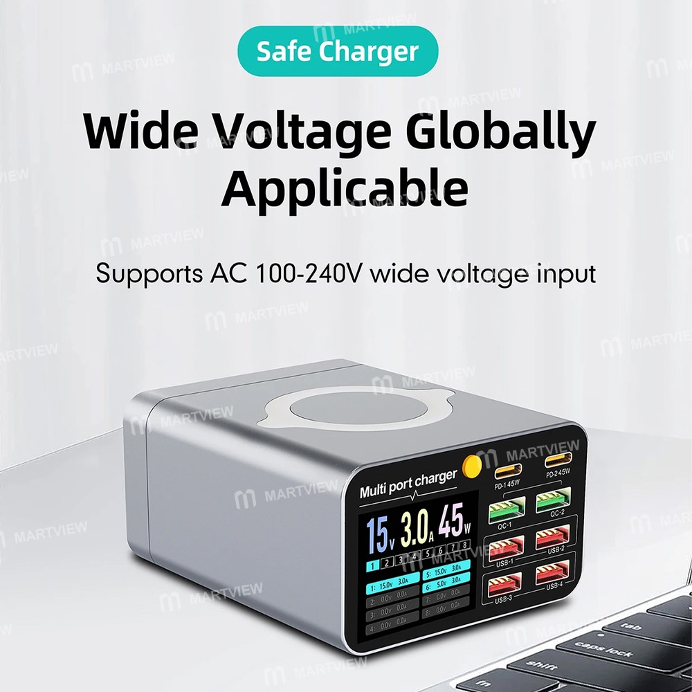 wlx m2-80w-high-power-8-port-digital-desktop-charger-with-wireless-charger-for-phones-laptops-9
