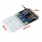 Mini PCI-E to Dual Micro SD Cards Reader for Laptop