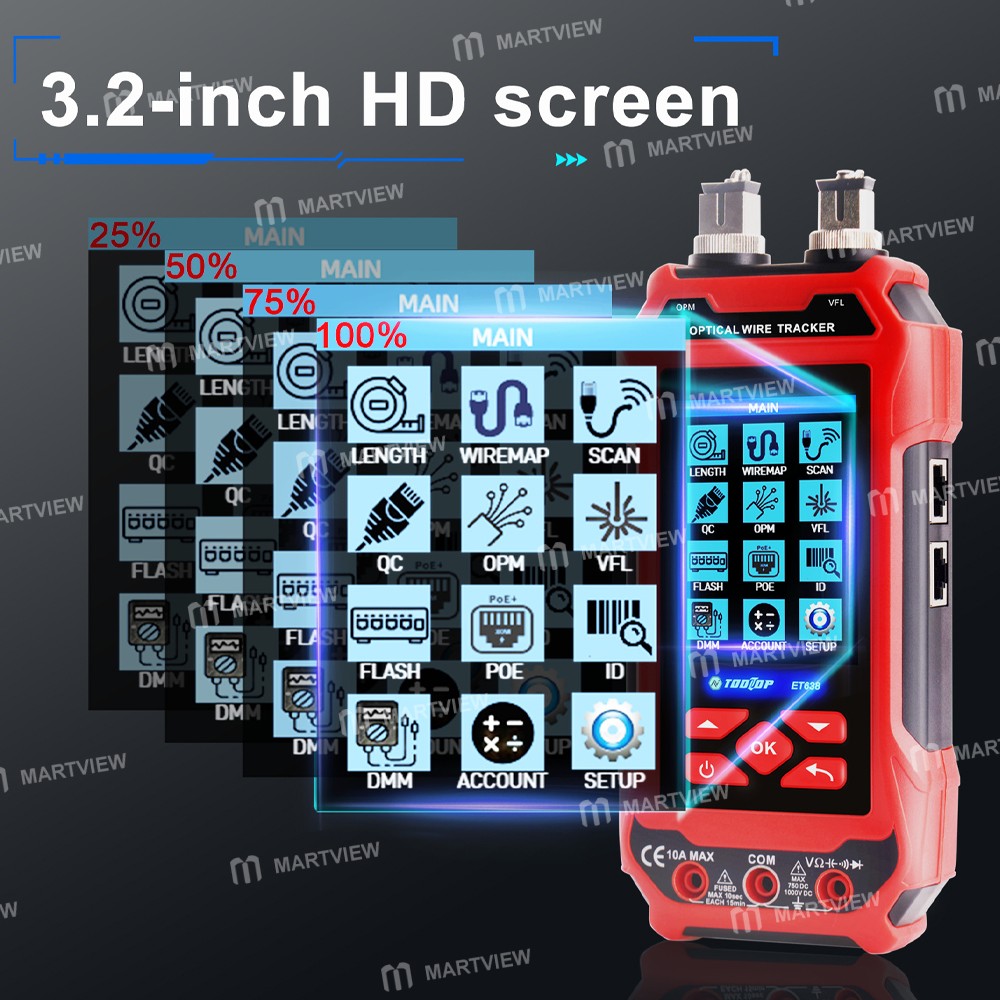 tooltop et636-et638-multifuction-network-cable-tester-optical-power-meter--multimeter-13
