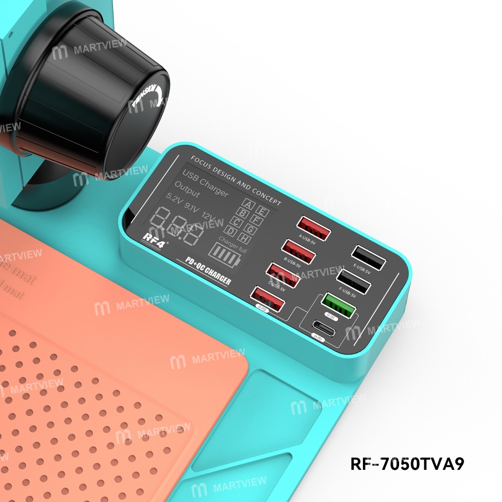 rf4 rf-7050tva9-7x-50x-synchronous-zoom-trinocular-stereo-microscope-with-usb-charging-station-2