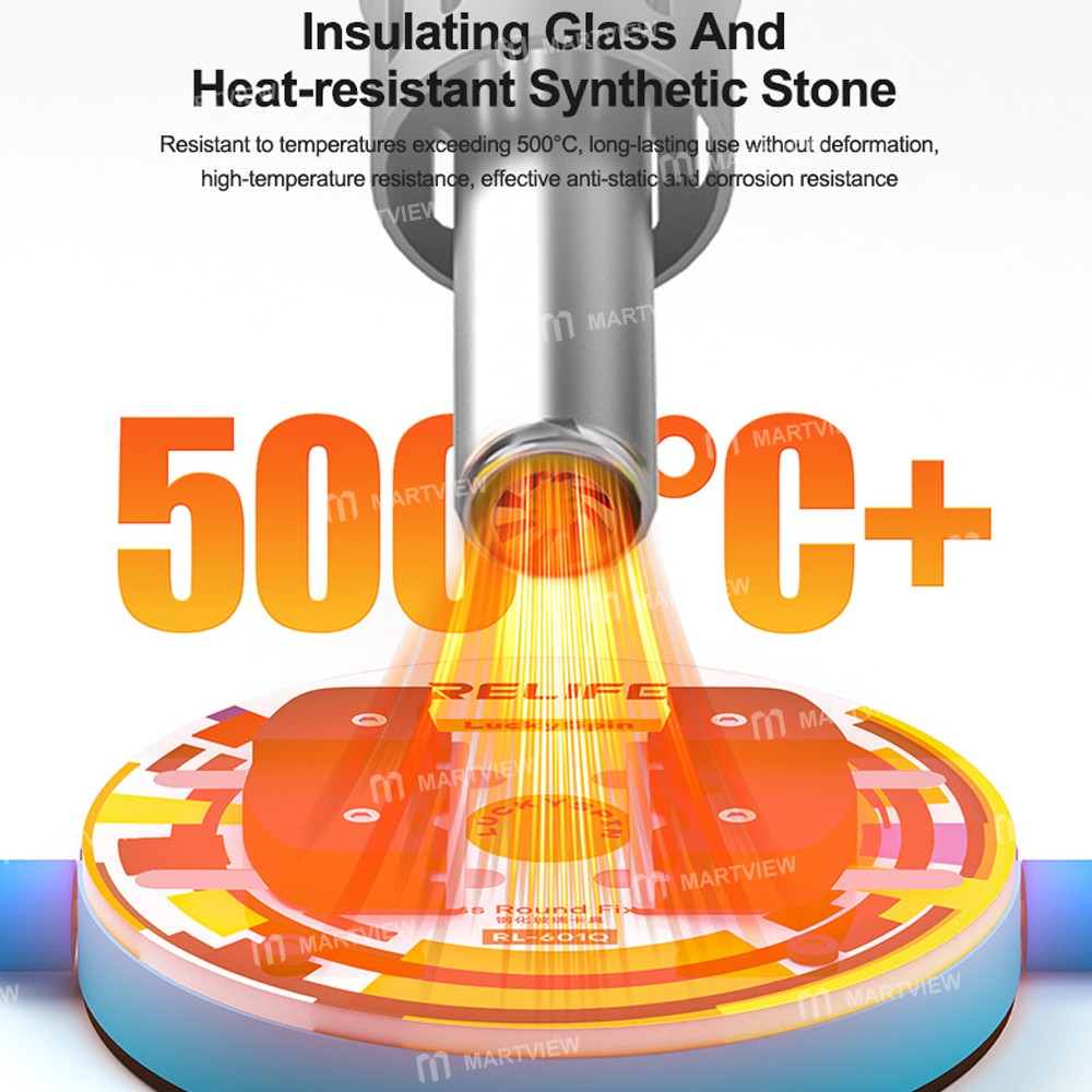 relife rl-601q-heat-insulating-ring-shaped-tempered-glass-motherboard-repair-fixture-9