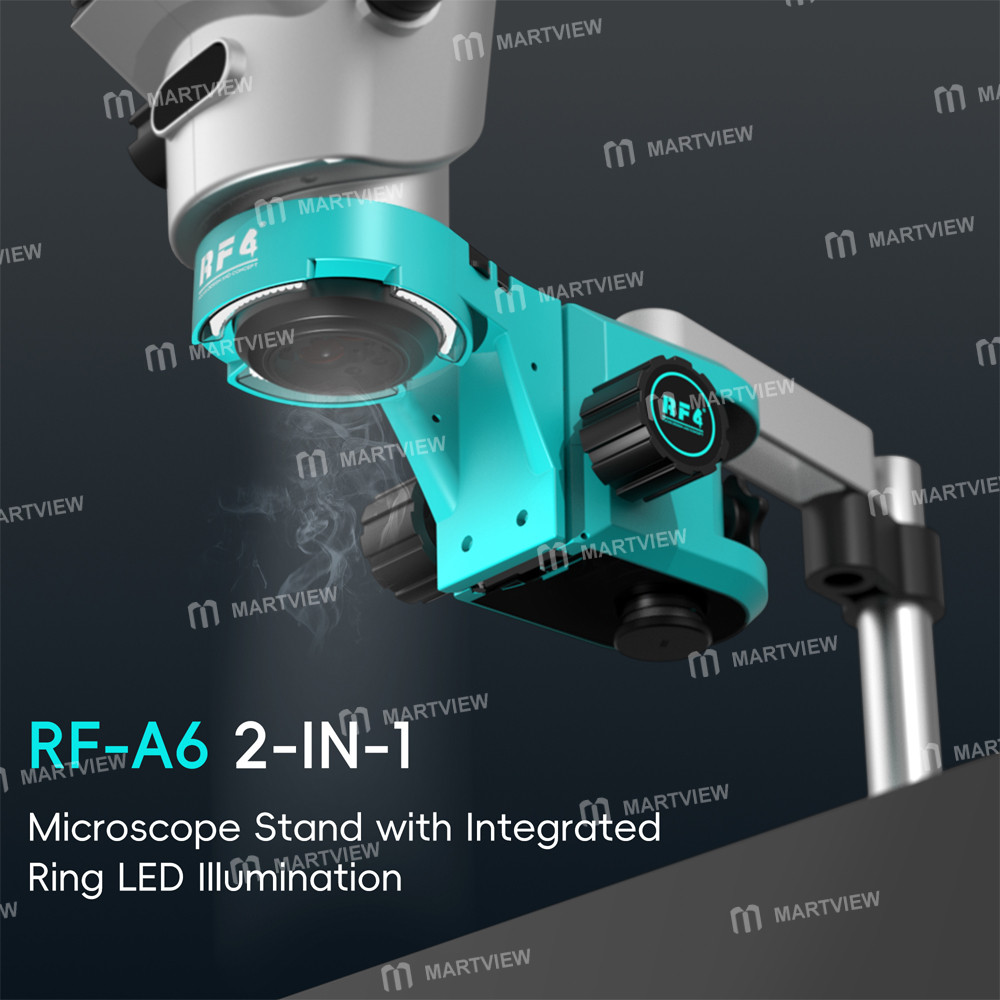 rf4 rf-a6-2-in-1-microscope-focusing-stand-with-integrated-ring-led-light-for-stereo-microscopes-3