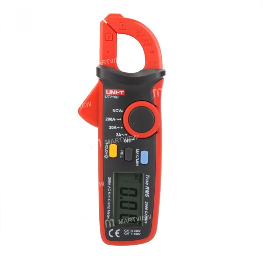 UNI-T UT210B True RMS 200A AC Mini Clamp Meters Ammeter NCV Test LCD Backlight