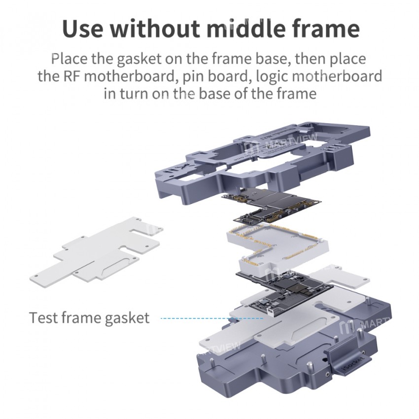 QianLi iSocket 4in1 Mainboard Middle Layer Test Logic RF Board Test Fixture for iPhone 12 / 12 Pro /