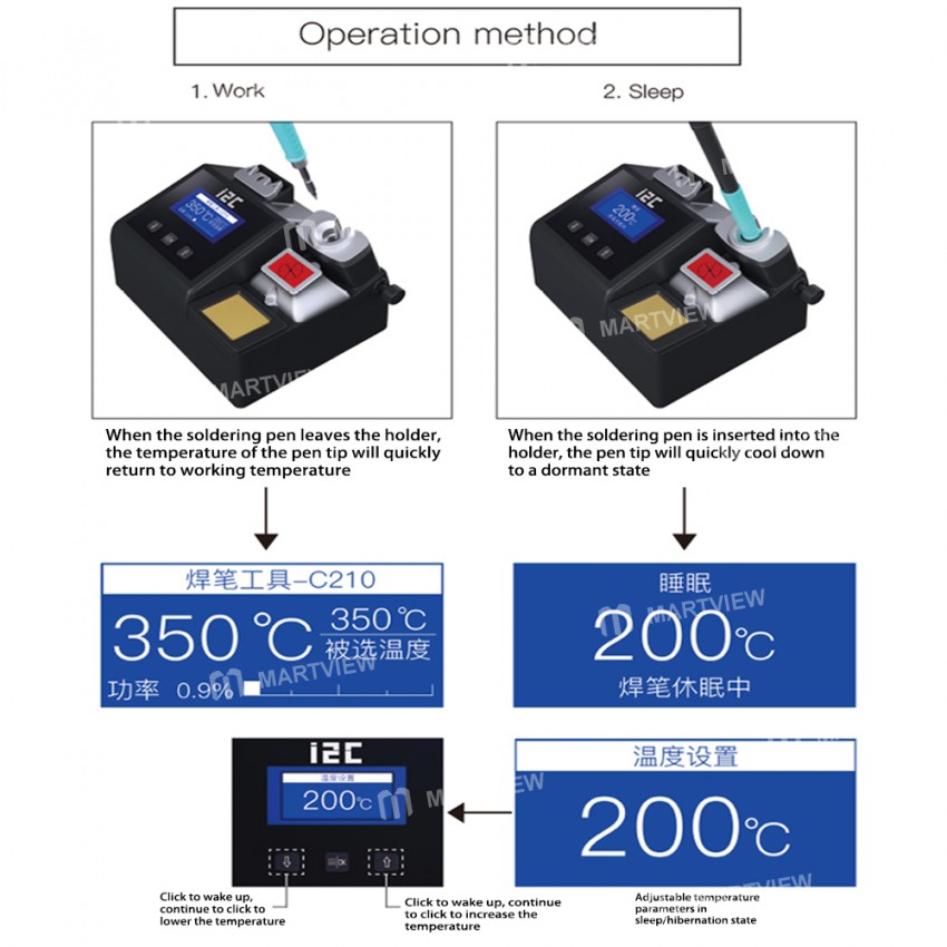 i2C 2SEN Nano Soldering Station Optional T245 T210 T115 Soldering Handle C245 C210 C115 Tip