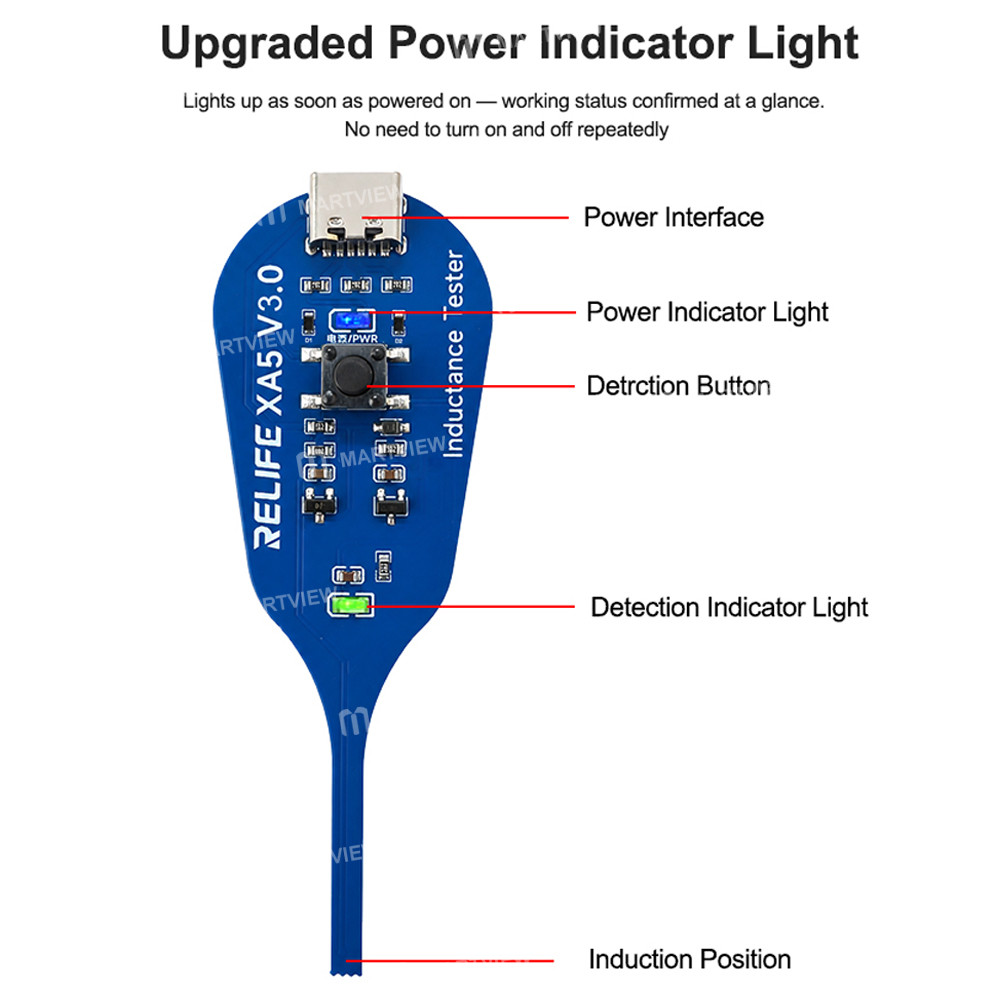relife xa5-v30-type-c-high-precision-electromagnetic-induction-tester-built-in-energy-storage-batter