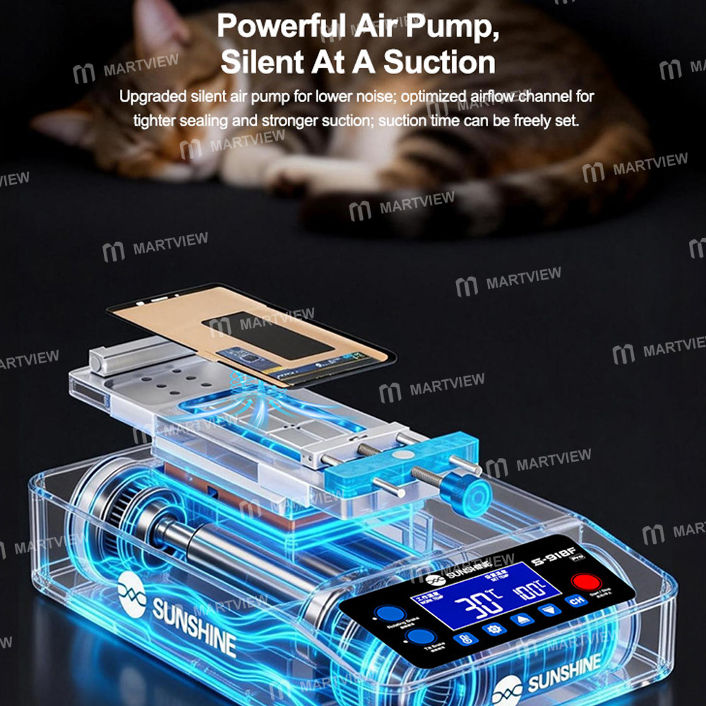 sunshine s-918f-pro-9-inch-strong-silent-noise-reducing-electronic-brake-lcd-screen-heating-separato