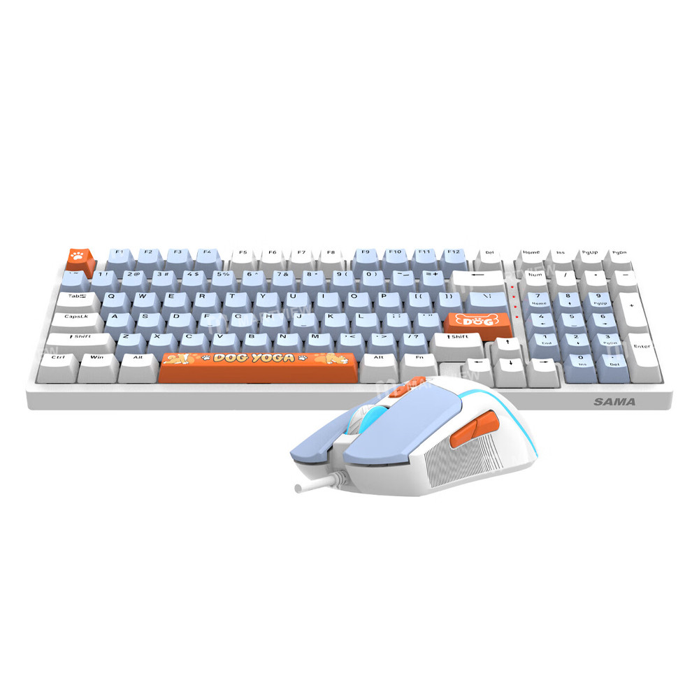 sama gw3000-7d-function-keys-4-stage-dpi-rgb-mechanical-switch-keyboard-with-mixed-colors-2