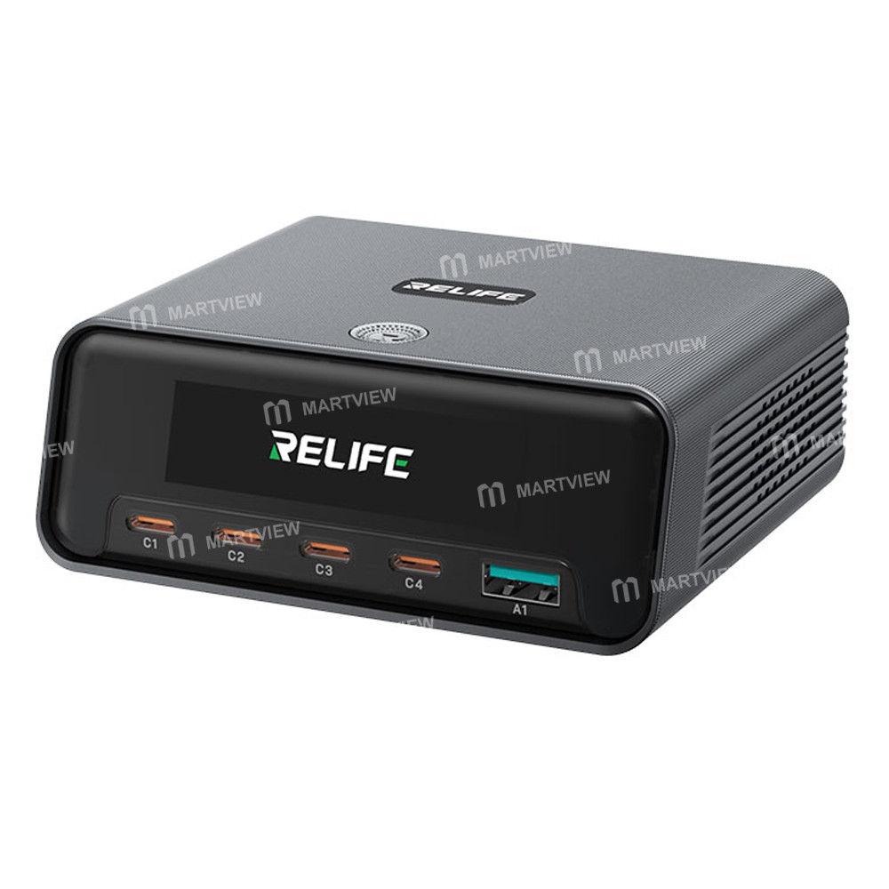 relife q8-165w-gan-intelligent-multi-port-digital-display-charger-up-to-140w-single-port-output-1