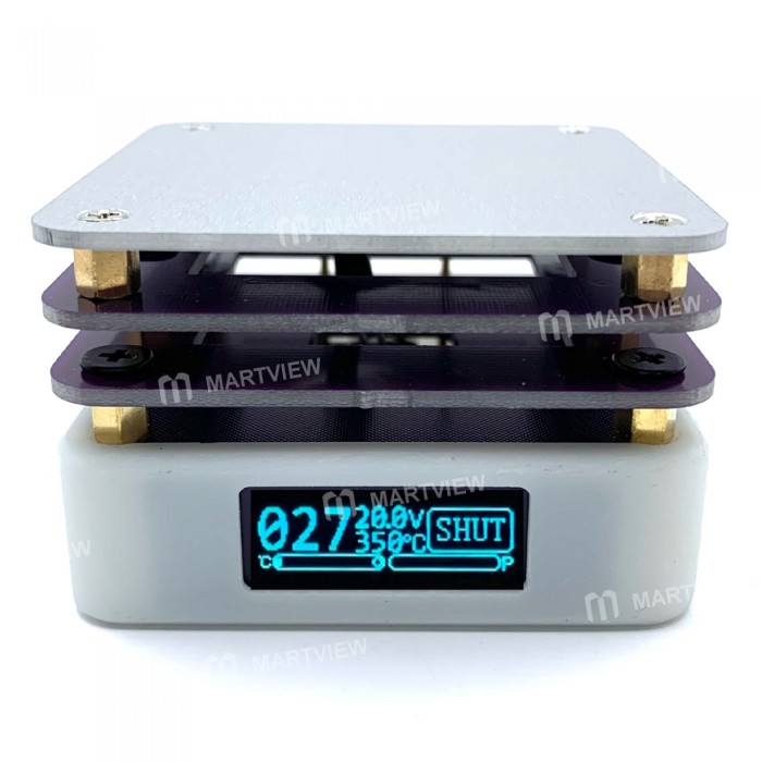 Walfront Verwarmingssoldeerplaat, Mini-verwarmingsplaat met USB Type C, Slim Thermostatisch Lasstation voor Chipreparatie en Doe-het-zelfprojecten, Temperatuurbereik 0 Tot 662 Fahrenheit