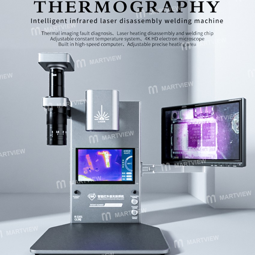 TBK R-2201 Infrared Three-hole Laser Disassembly Welding Machine with HD Camera Display