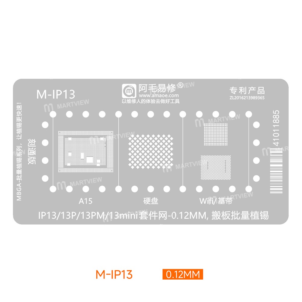 amaoe mbga-ip-cpu-hard-disk-wifi-baseband-bga-reballing-stencil-for-iphone-8-16pm-6