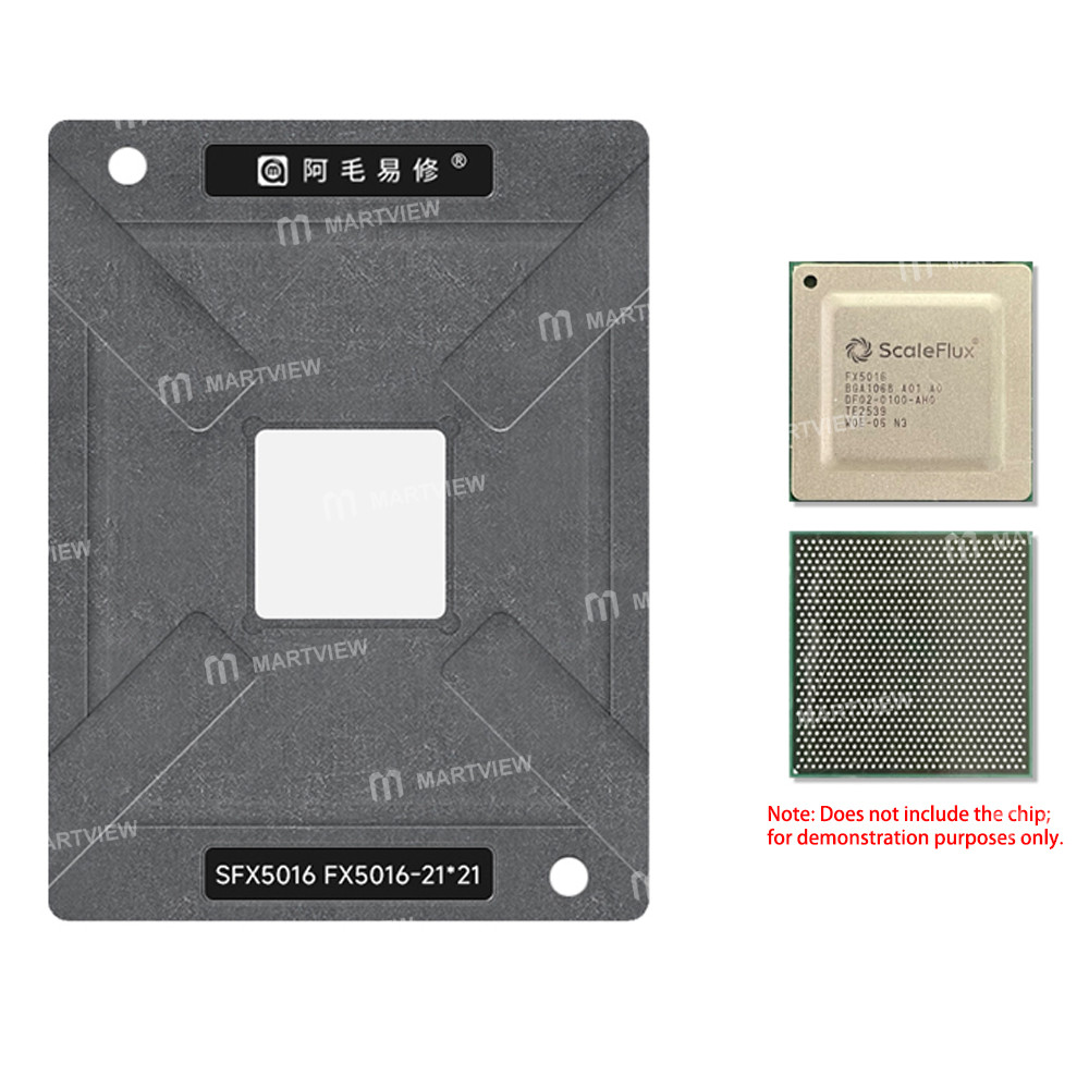 amaoe 020mm-sfx-5016-fx5016-scaleflux-ssd-controller-chip-bga-reballing-stencil-platform-set-3