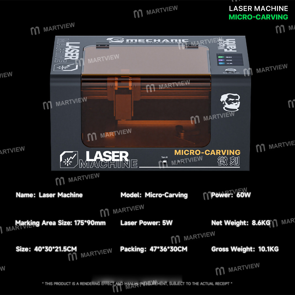 mechanic micro-carving-5w-laser-machine-for-remove-screen-stand-back-glass-middle-frame-camera-glass