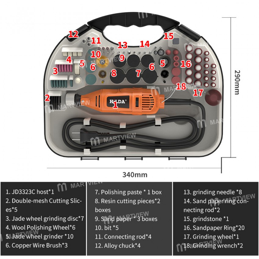 hilda position-variable-speed-mini-electric-drill-grinder-with-83pcs-parts-for-phone-ic-chips-repair