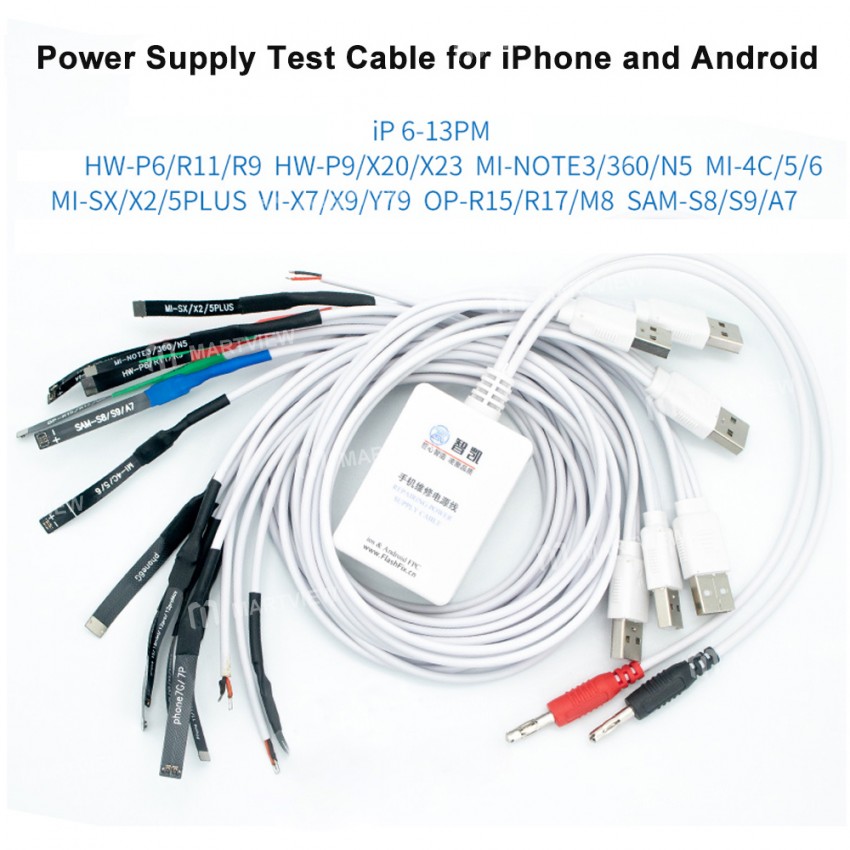 ZhiKai Power Supply Boot Control Test Cable for iPhone 6 to 13 Pro Max Samsung Huawei OPPO Xiaomi