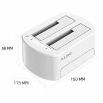 Maiwo K3062A SATA USB3.0 Dual Bay HDD Docking Station for 2.5 / 3.5-inches SSD / Mechanical Hard Dri