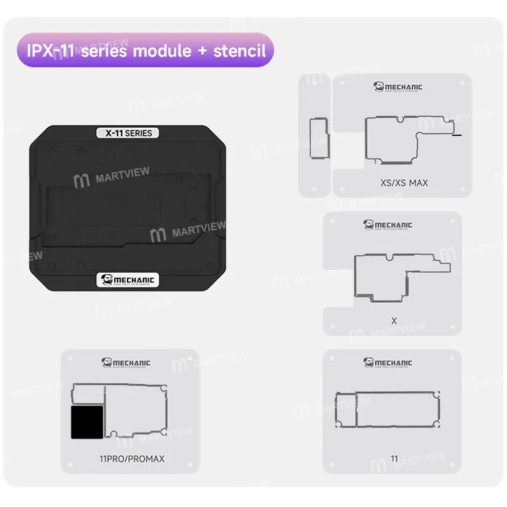 mechanic 251-middle-layer-tin-planting-bga-reballing-platform-set-for-iphone-x-to-16pro-max-8