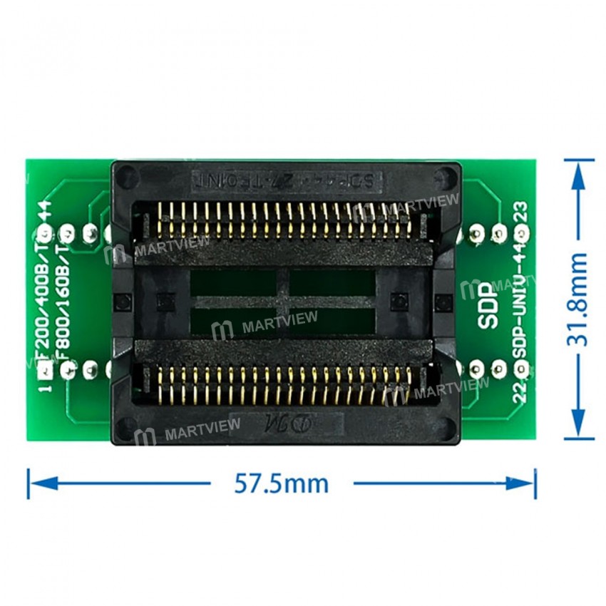 sop44 to-dip44-gold-plated-ic-test-burn-in-socket-7